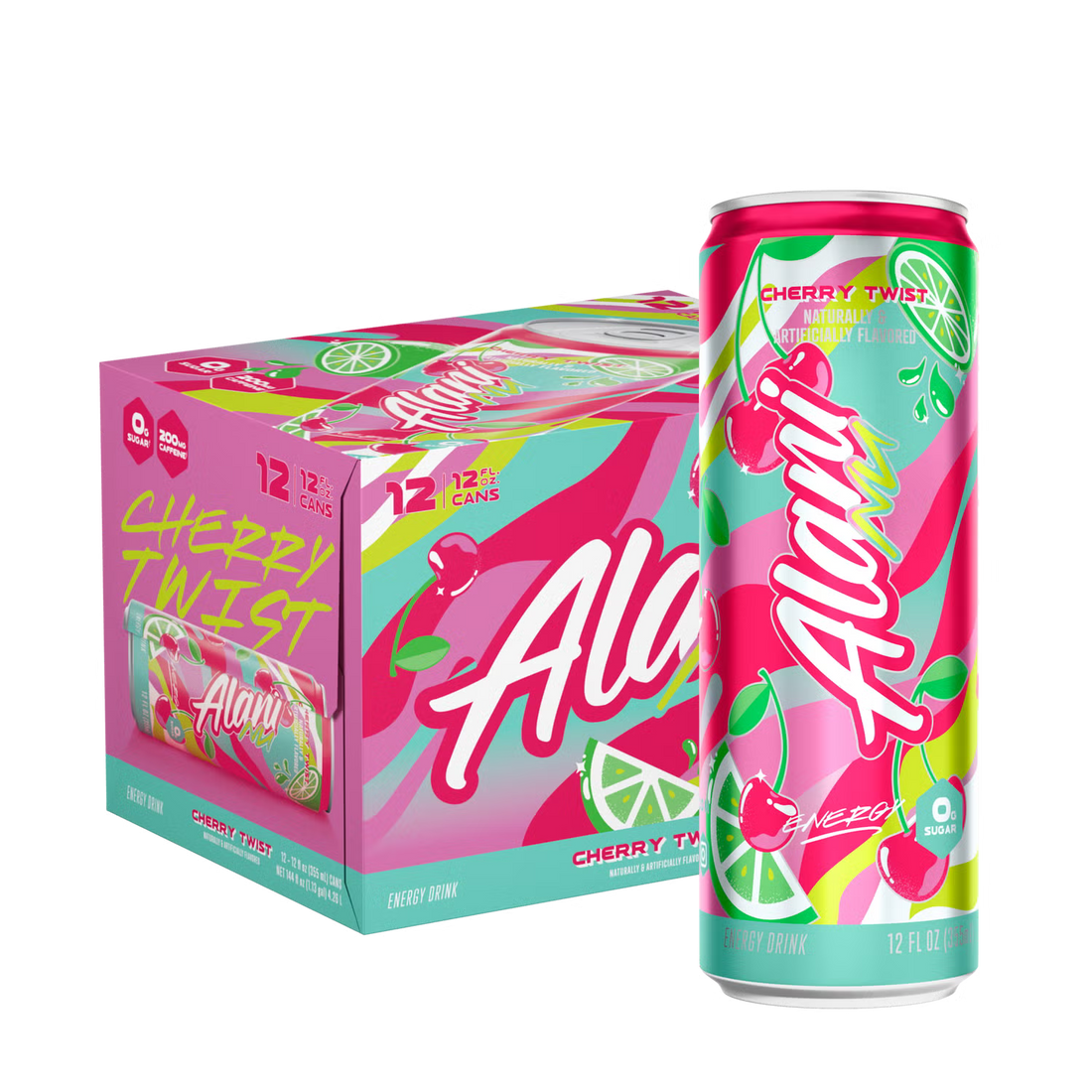 Alani Nu Energy Drink - Cherry Twist - 12oz. (12 Cans)