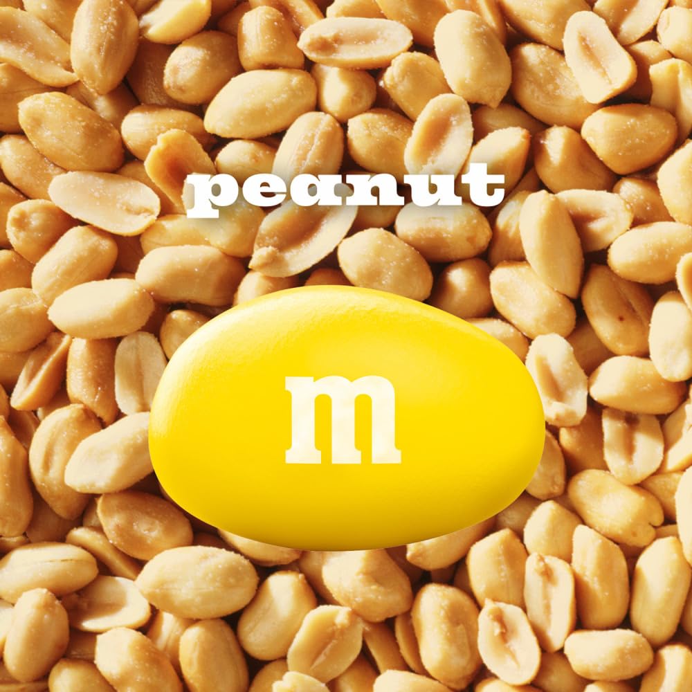 M&M'S Peanut Milk Chocolate Candy Bulk Pack, Party Size, 38 Ounce (Pack of 6)