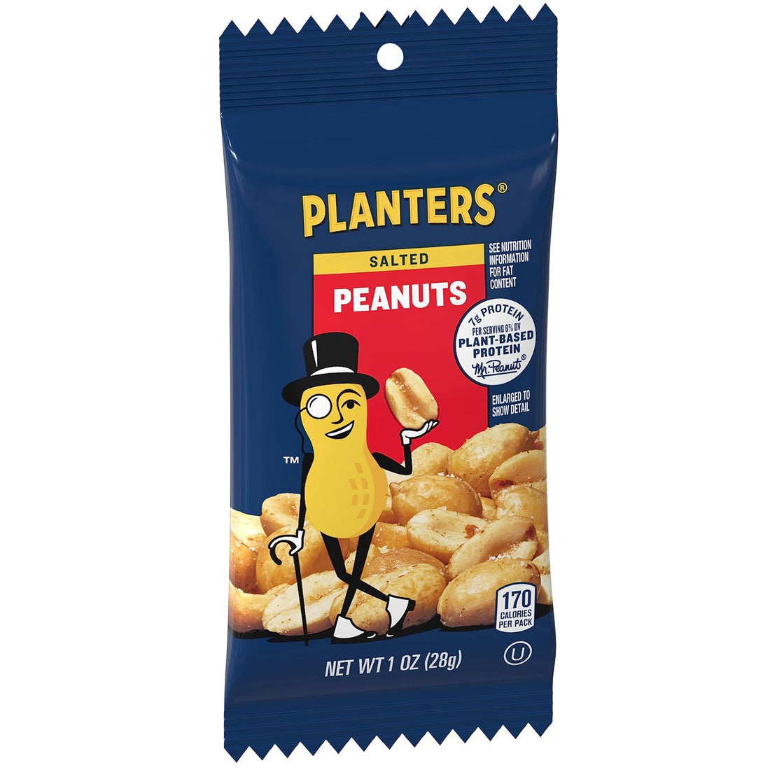 Planters Nuts on the Go Salted Peanuts, 1 oz single-serve bags, 48-Count