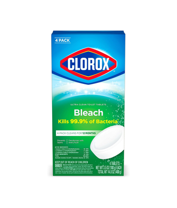Clorox Ultra Clean Toilet Tablets Bleach 4 Count, 3.5 Ounces Each (Package May Vary)